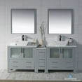 thumbnail image 3 of Sydney 84" Double w/ Vessel Sinks and Mirrors (Metal Grey), 3 of 8