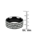 thumbnail image 4 of West Coast Jewelry Men's Crystal Stone Black Plated Band Ring (8mm), 4 of 4