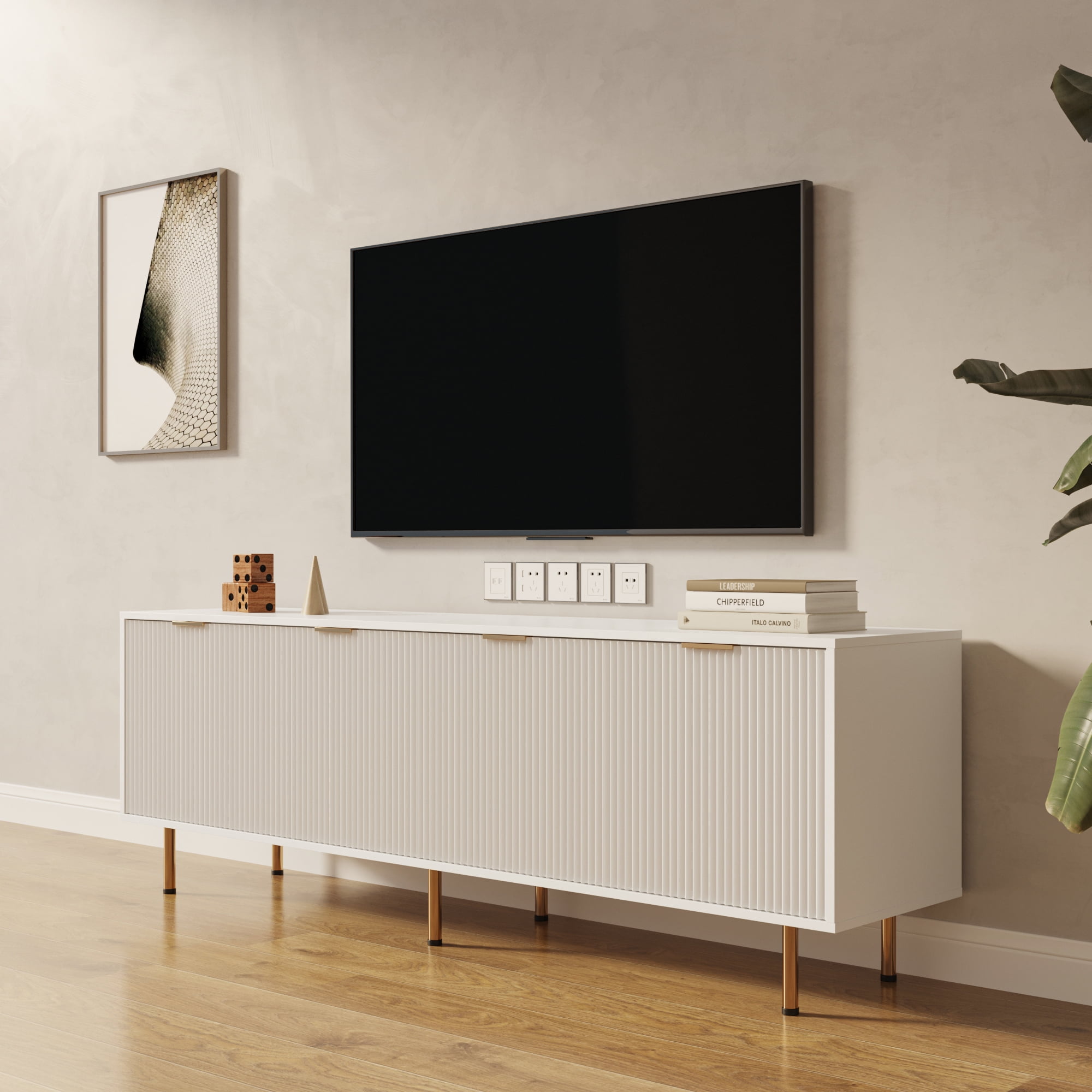 TV Cabinet For 80 Inch TV Stands, For Living Room Bedroom