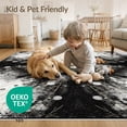 thumbnail image 4 of ODIKA Rugblack Fluid Gradient Drop Motif Radiating Fuzzy Smalltan Rugsgold for Playroom, Bedroom, Reading Nook, Pet Friendly & Kids Safe Play, 4 of 7