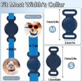 thumbnail image 2 of Waterproof Airtag Dog Collar Holder Compatible with Apple AirTag, Silicone Waterproof Air Tag Case for Dog Collar, Anti-Lost AirTag Holder for Pet Cat Dog GPS Tracker (Navy), 2 of 5