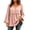 Pink, variant on Women V Notch Button Front Tassel Blouse Long Bell Sleeve Loose Peplum Tops Fall Winter Fashion Clothes