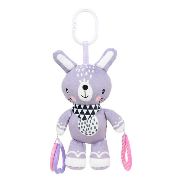 Sonajeros colgantes suaves para bebé, juguete educativo para la primera infancia, sin BPA, para cochecito de bebé, de 0 a 6 a 12 meses, para recién nacidos, niñas y niños. gris