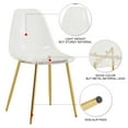 thumbnail image 5 of Clear Dining Chairs Set of 6, Modern Kitchen Chairs with Transparent Seat, Acrylic Accent Side Chairs with Golden Legs for Dining Room, Kitchen, Living Room, Transparent, 5 of 6