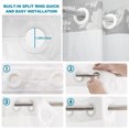 thumbnail image 5 of No Hook Shower Curtain, Rustic Floral Pattern Shower Curtains for Bathroom with See Through Top Window, Vintage Minimalist Flower Gray Waterproof & Washable Bath Curtain Stall 48"x72", 5 of 9
