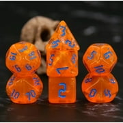 Shimmering Orange/Blue | DnD Dice Set | Dungeons and Dragons | Dice Set | Polyhedral DND Dungeons Dragons RPG d20