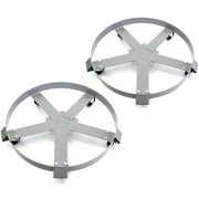 2) Extra Heavy Duty 55 Gallon Drum Dolly Dollies Swivel Casters Steel Frame Non Tip 1250 lbs 5 Wheel by Red Hound Auto