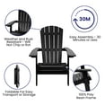 thumbnail image 4 of Flash Furniture 2 Pack Charlestown All-Weather Poly Resin Folding Adirondack Chairs with Side Table in Black, 4 of 13