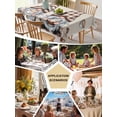 thumbnail image 6 of Coffee Gnomes Tablecloth Square Table Cloth 60x60, Waterproof Outdoor Table Cloth Covers Decorative Table Protector, Coffee Cups Beans Beige Plaid Washable Table Cover for Kitchen Dinning Party, 6 of 8