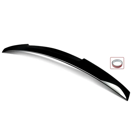 MSJ FOR 08-12 AUDI A4 B8 SEDAN GLOSS BLACK REAR TRUNK SPOILER WING HIGHKICK V STYLE