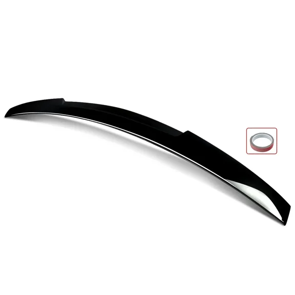 MSJ FOR 08-12 AUDI A4 B8 SEDAN GLOSS BLACK REAR TRUNK SPOILER WING HIGHKICK V STYLE