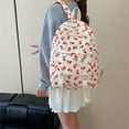 thumbnail image 2 of HJYCHN Boys Backpack Cherry Print 4Pc Set Daypack with Tote Crossbody Pencil Case Back to School Supplies for Kids Bookbag for Girls White, 2 of 9