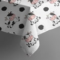 thumbnail image 5 of White Cow Black Dot Cow Pattern Square Tablecloth,Waterproof Square Table Cover,Wipeable Spillproof Washable Table Cover for Home Kitchen Party Decor 52"x52"(132x132cm), 5 of 6