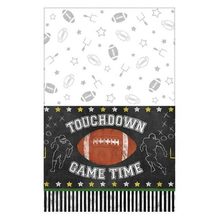 Amscan Football Game Time Plastic Table Covers, 54" x 96"
