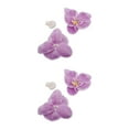 thumbnail image 4 of maskred 50pcs Long-lasting Durability Faux Silk Orchid Heads Designed For Low light purple 2Set, 4 of 6