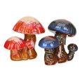 thumbnail image 1 of Garden Decoration 2Pcs Assorted Color Durable Ceramic Craft Lawn Mushroom Statue, 1 of 4