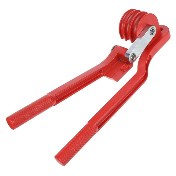 OULII Manual Metal Tube Bend Machine Red Triple Slot Tube Bender Tool for Copper Aluminum Soft Tubing