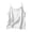 White, variant on off White Tank Tops for Women Satin Loose Fit Sleeveless Crew Neck Camisole Tops S