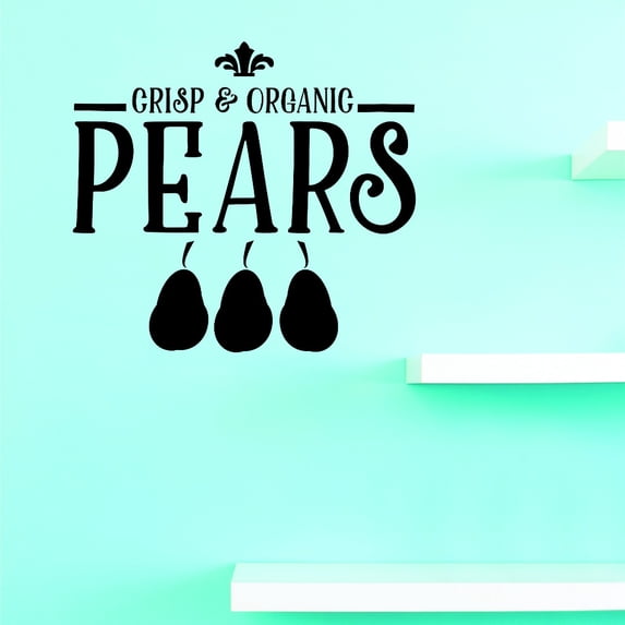Custom Decals Crisp And Organic Pears Wall Art Size: 20 Inches x 20 Inches