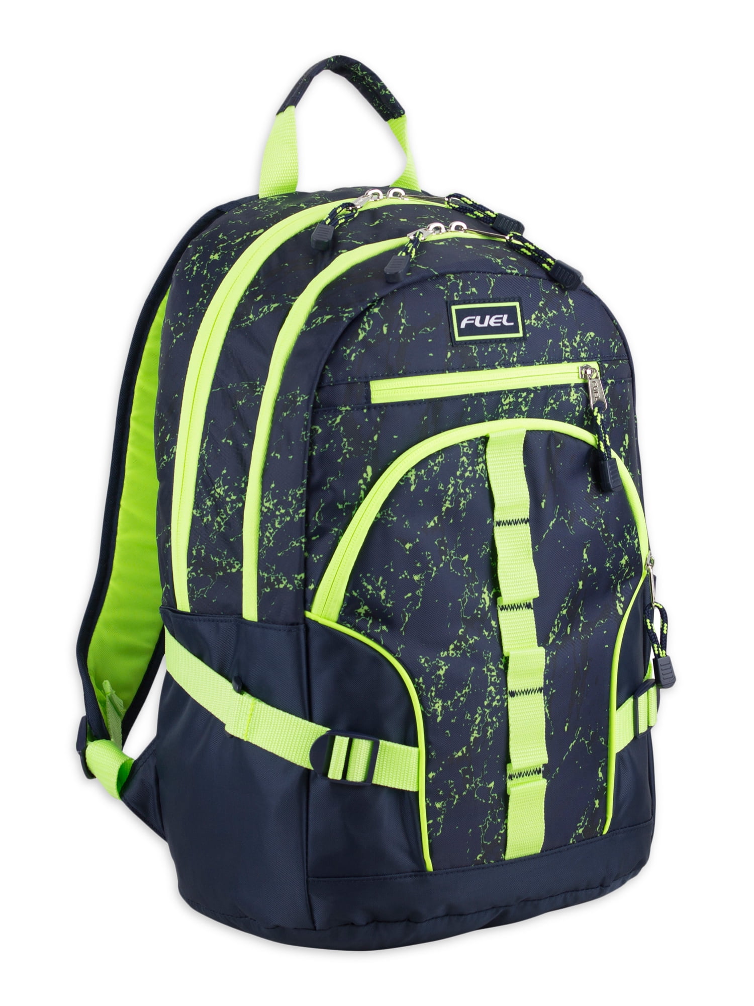 Fuel Unisex Multipocket Dynamic Active Backpack, Blue Green Marble