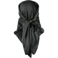 thumbnail image 6 of INSPIRE CHIC Women's Satin Neck Scarf Square Silky Solid Neckerchief Head Wrap Bandanas Black 90x90cm/35.4x35.4 inches(LxW), 6 of 6