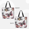 thumbnail image 4 of Sigee Vintage Butterflies Print Large Capacity Zippered Tote Bag - Durable, Stylish and Versatile for Everyday Use, 4 of 9