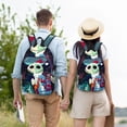 thumbnail image 4 of Goofa The Nightmare Before Christmas Pattern Durable Canvas Daypack - High-Quality Vintage Backpack, Compact & Versatile for Travel and Everyday Use-Medium, 4 of 5