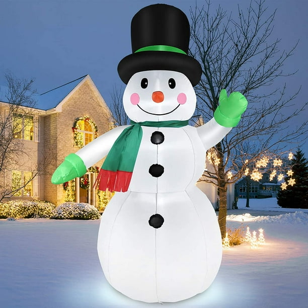 7 Feet Inflatable Snowman Outdoor Holiday Yard Decorations, Blow Up