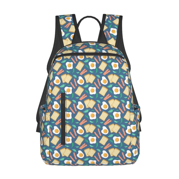 Easygdp Eggs Toast Bacon And Arugula para Easygdp Yak - Mochila Casual Ligera y Resistente para Viaje y Senderismo para Hombres y Mujeres