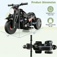 thumbnail image 3 of Gymax 6V Kids Bubble Car Electric Ride on Motorcycle w/ Music Button & LED Headlight Black, 3 of 10