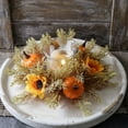 thumbnail image 6 of HomelyJoy Thanksgiving Decorations Candle Holder & Fall Centerpiece for Table, Elegant Floral Arrangement with Pumpkins Berries Maples for Dining Room Table Desktop Home Decor, 6 of 7