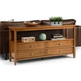 thumbnail image 2 of Simpli Home Warm Shaker Wood 60" Transitional Console Sofa Table in Light Golden Brown, 2 of 10