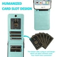 thumbnail image 4 of Allytech iPhone SE 2022 Wallet Case, iPhone SE 2020 Case, iPhone 8 7 Case, Slim PU Leather Cards Slots Full Protection Shockproof Wallet Case Cover for Apple iPhone SE 3 / iPhone 8/7 - Mint, 4 of 6