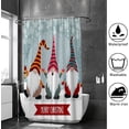 thumbnail image 4 of Coolnut Bath Shower Curtain Liners Christmas Cute Gnomes 60x72in Polyester Waterproof with 12 Curtain Hooks, 4 of 6