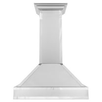 ZLINE 30" Designer Series Wall Mount Range Hood in DuraSnow Stainless Steel with Mirror Accents (655MR-30)