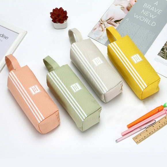 Fiudx Estuche Portátil de Gran Capacidad con Diseño de Doble Capa, Cierre de Cremallera Suave, Lona Fácil de Limpiar, Multifuncional, Ideal para Oficina, Escuela y Viajes. Tamaño: 20 X 8 X 8 Cm.