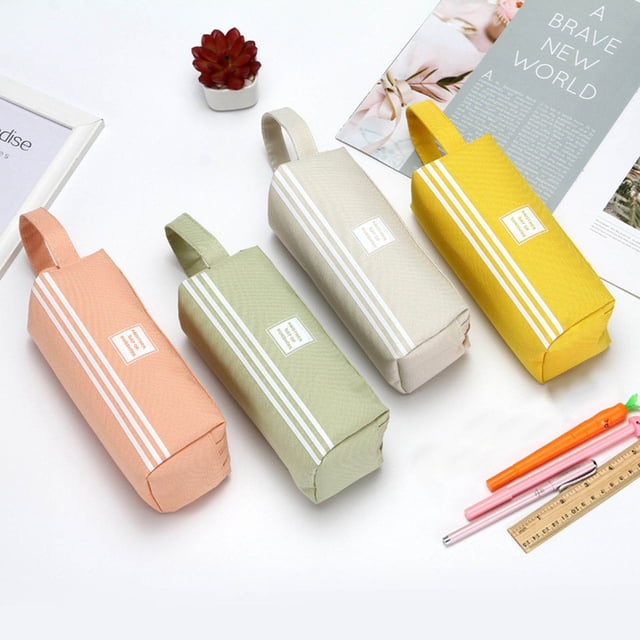 Fiudx Estuche Portátil de Gran Capacidad con Diseño de Doble Capa, Cierre de Cremallera Suave, Lona Fácil de Limpiar, Multifuncional, Ideal para Oficina, Escuela y Viajes. Tamaño: 20 X 8 X 8 Cm.