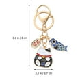 thumbnail image 6 of FRCOLOR 2pcs Cute Keychain Japanese Style Key Chain Zinc Alloy Bag Luggage Pendant Family Members New Year, 6 of 8