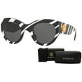 thumbnail image 2 of Versace VE4353 531387 51M Zebra White/Black/Grey Cat Eye Sunglasses For Men For Women+FREE Complimentary Eyewear Care Kit, 2 of 4