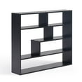 thumbnail image 3 of Danya B Large Rectangular 7.75"W x 37"D x 31.5"H 4-Shelf Wall Shelves, Black, 3 of 10