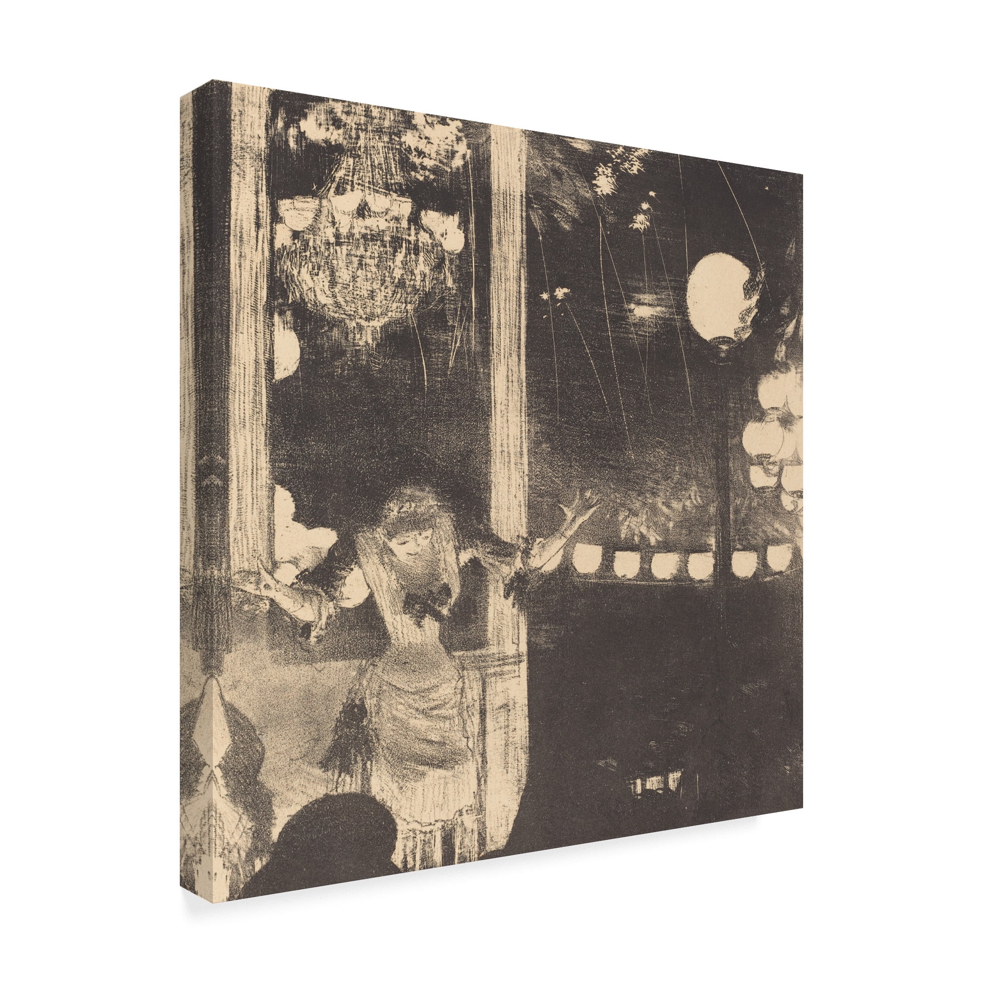 Trademark Fine Art 'The Cafe Des Ambassadeurs' Canvas Art by Edgar Degas