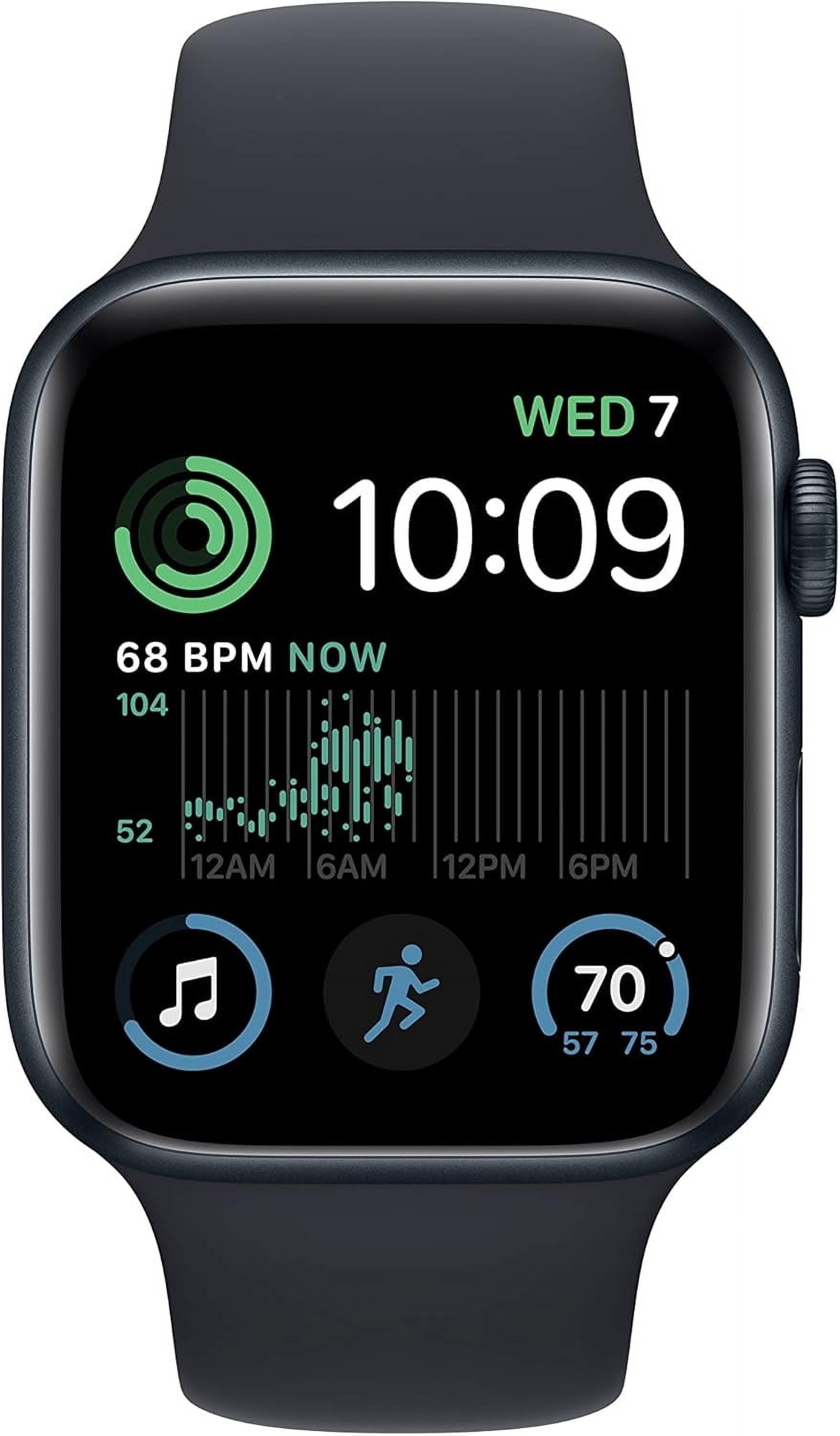 Apple Watch Series 9 [GPS + Cellular 45mm] Smartwatch with Midnight Aluminum Case and Midnight Sport Band - M/L. Fitness Tracker, ECG Apps, Always-On Retina Display, Water Resistant