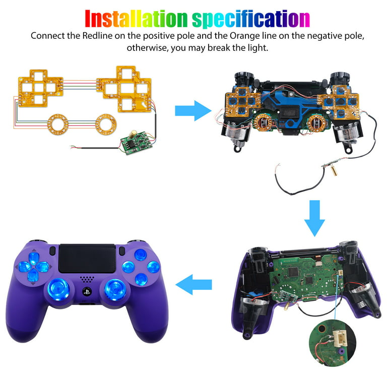 Solid Black Buttons Compatible With PS4 Controller-P4J0209