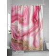 thumbnail image 5 of Pink Gold Shower Curtain Set ，Waterproof Fabric Shower Curtains Abstract Marble Shower Curtains for Bathroom,Bathroom Decor 60"x72", 5 of 6