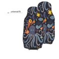 thumbnail image 6 of XMXT 2Pcs Car Seat Cover Decor Protector, Undersea Creatures Decoration Bucket Auto Front Seats Covers Fits for Cars SUVs Trucks, Universal Fit, 6 of 9
