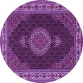 thumbnail image 1 of Ahgly Company Indoor Round Medallion Purple Traditional Area Rugs, 5' Round, 1 of 4