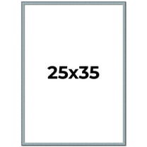 25x35 Frame Blue Scuffed Farm Board Solid Wood Picture Frame Width 0.75 Inches | Interior Depth 0.5