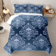 thumbnail image 2 of Homewish Hipple Skull Damask Quilt King,Happy Halloween King Coverlet Set,3 Pieces, 2 of 7