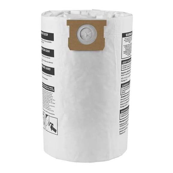 Shop-Vac 15-22 Gallon Disposable Filter Bags - Type G (3 pack)