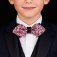 thumbnail image 2 of QASIEATN Boys' Daily Clothing Essentials Elegant Diamond Encrusted Leather Bow Ties for Boys 5-10 Formal Hosting Dress Accessories, 2 of 5